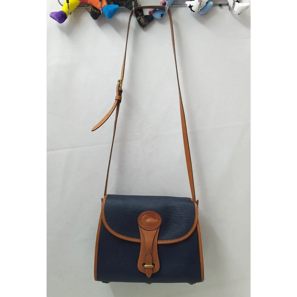 Dooney & Bourke Black Pebbled Leather Crossbody Bag - Vintage Made in USA - Picture 6 of 16
